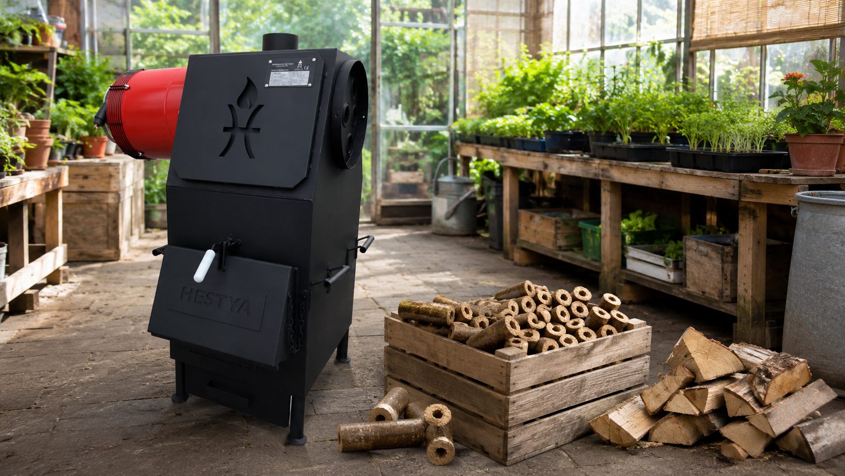 brichete vs lemn generator aer cald